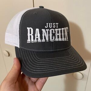 Dale Brisby “Just Ranchin” Grey SnapBack Hat New W/O Tags